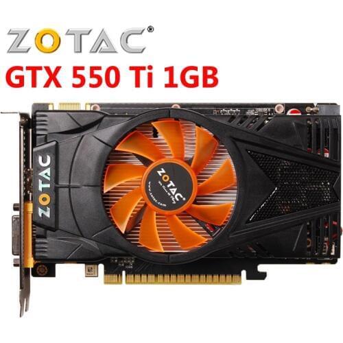 ZOTAC Graphics Cards GeForce GTX550Ti 1GB GDDR5 Video Card for nVIDIA Map GTX 550 Ti 1G Internet Cafes Edition 1GD5 Dvi VGA Used