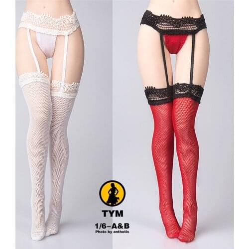 TYM024 1/6 Sexy Garter Lace Silk Socks Underwear Clothes Fit 12" Female PH TBLeague Body
