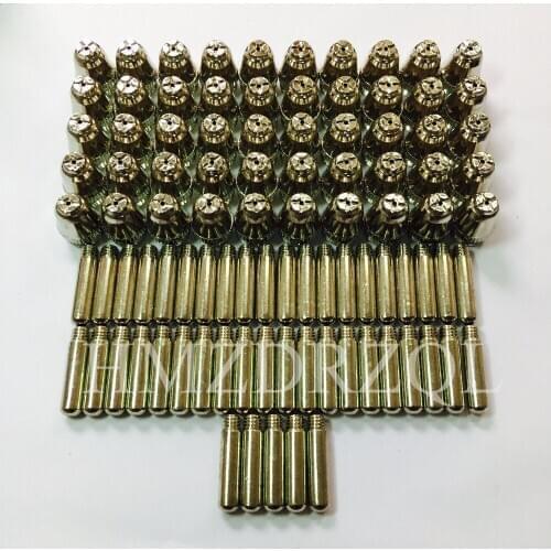 100Pcs SG55 AG60 Consumables KIT Electrodes Sheild Cups TIPS Spacer Guide for Plasma Cutter Welder Torch 100PK