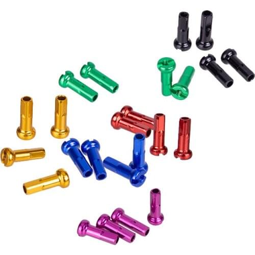 12pcs Bicycle Spoke Nipples High Strength Aluminum Alloy Cycling Bike Colorful Spoke Caps