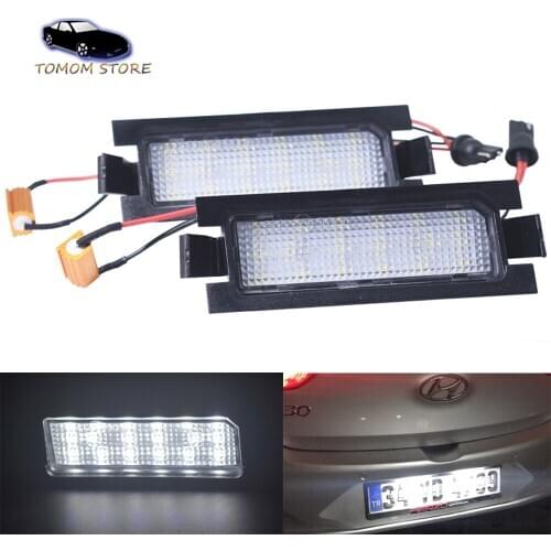 2pcs No Error Canbus LED Rear License Plate Lights for Hyundai I30 (GD) CW 5D 2011-2019KIA PRO Auto Car-styling