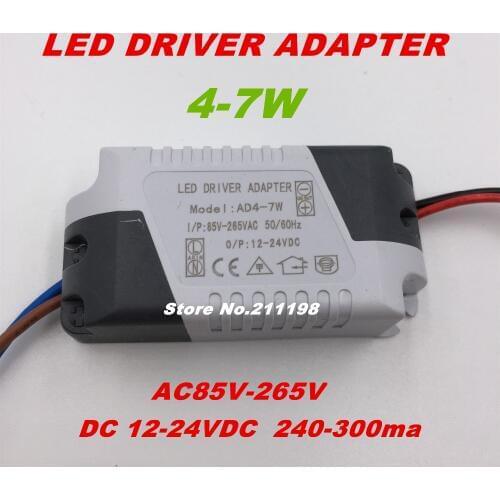 4-7W Dc12-24V Isolated Led Driver Power Supply External Constant Current Lighting Transformers For Diy Led Light