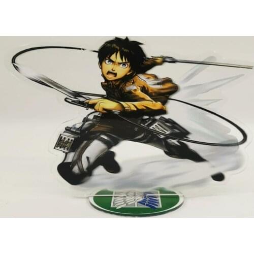 Attack on Titan Eren Jaeger Mikasa Ackerman Armin Levi Acrylic Stand Figure Plate Collection Model Toy Gifts Cosplay Desk Decor