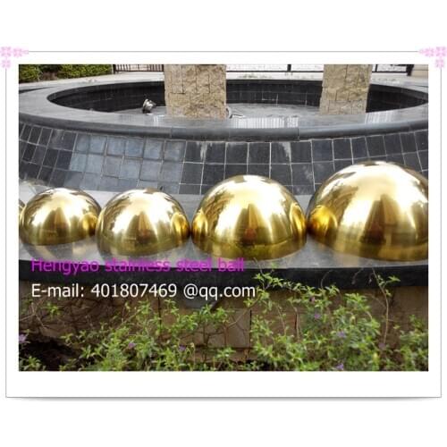 200 mm diameter, 201 stainless steel gold hemisphere, hollow hemisphere, metope adornment,plating titanium