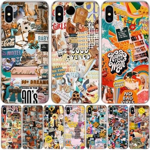 90s aesthetic vintage Phone Case For Iphone 11 12 Mini Pro XS Max XR X 8 7 6 6S Plus SE 2020 5 5S SE Cover Shell Coque
