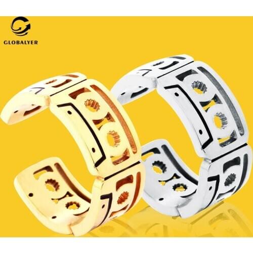 European and American popular Opening non-adjustable ring Tape stainless steel ring party jewelry Friend gifts Free shipping 341