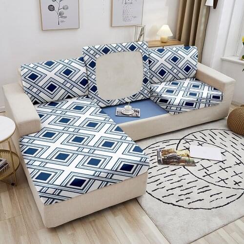 Geometric Sofa Seat Cushion Cover Sofa Cover Pets Kids Furniture Protector Stretch Washable Removable Slipcover 1/2/3/4 Seat
