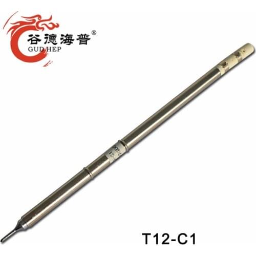 Gudhep T12 Soldering Iron Tips T12-C1 Replacement Tips for FX950 FX951 Soldering Rework Station
