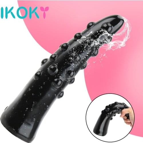 IKOKY Big Anal Plug Anus Dilator Sex Toy for Men Women Butt Plug Dildos Sex Products Particle stimulation