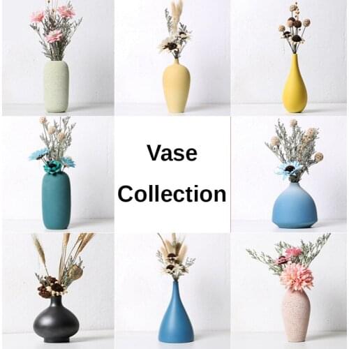 Ceramic Vase Flower Dried Flower Simple Creative Grow in Water Flower Holder Living Room Home Decoration