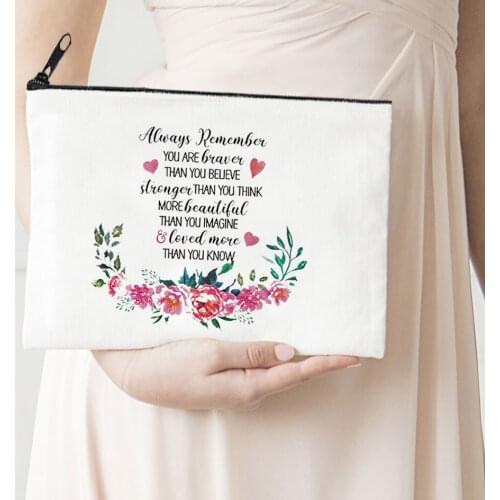 Floral Zipper Makeup Bag Flower Print Cosmetic Bags Make Up Bags Women Toiletries Organizer Pouch Ladies Clutch Gifts