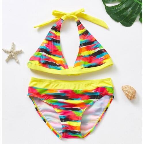 New Swimsuit Girls Ruffle Tankini Suit 2-16Y Two-pieces Fashion Swimsuit For Girls Summer Beach Wear Children Bathing Suit JX26