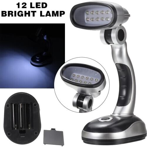 Study Led Desk Lamp Bright 12 LED Night Light Children Kids Study Lamp Battery Operated Led Book Reading Table Lamp