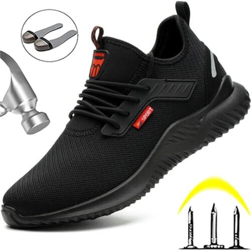 Dropshipping Work Sneakers Indestructible Shoes Men Safety Shoes Work With Steel Toe Cap Protective Shoes Anti-puncture Boots