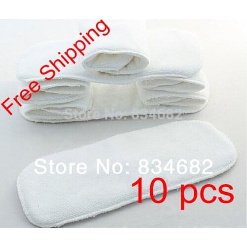 New 10 PCS Washable Microfiber Baby Cloth Diaper Nappy Liners Inserts 2 Layers Super Soft Hot Nappy Liners