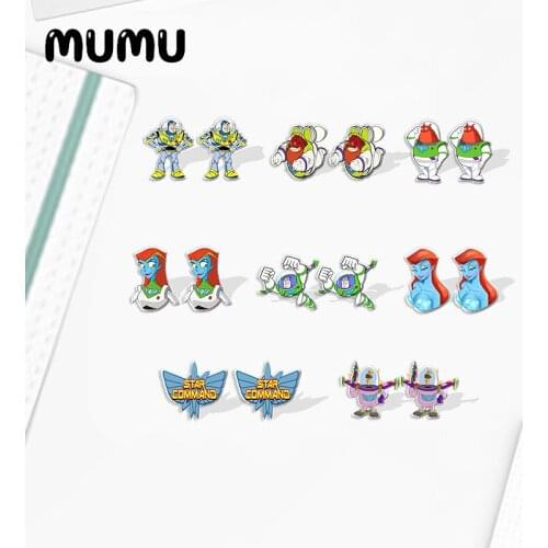 2021 New Buzz Lightyear Stud Earring Mira Nova Epoxy Jewelry Resin Acrylic Earrings Handmade Gifts Girl