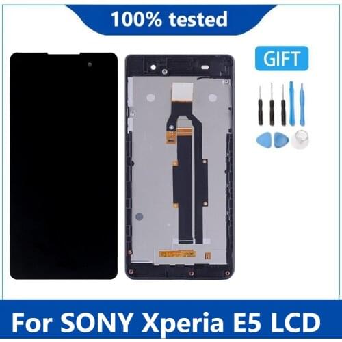 Original Display For 5.0" SONY Xperia E5 F3311 F3313 LCD Display Touch Screen Digitizer Replacement LCD For SONY Xperia E5 Frame