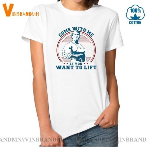 Casual Mens Hipster Fitness Schwarzenegger Tshirts Summer Tops Tees camiseta Come With me if you want lift Arnold T Shirt