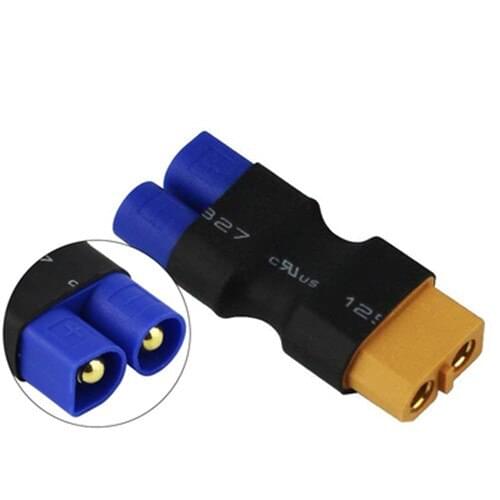 1Pcs Amass XT60 Female To EC3 Male Plug Connector With Sheath For RC Lipo Battery Multicopter Quadcopter Airplane