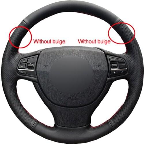 Hand Sew Wrap Car Steering Wheel Cover Suede Carbon Fiber Leather For BMW F10 F07 (GT) 2009-2017 F11 (Touring) 2010-2017 F01 F02