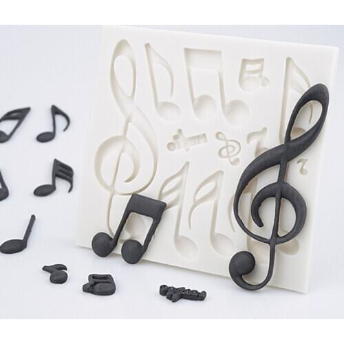 Musical notes series shape silicone mold fondant decoration mold jewelry accessories epoxy resin mold decoration tool