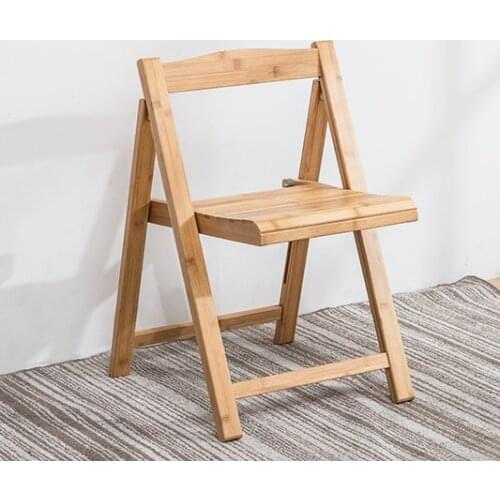 Folding Home Primary Color Dining Chair Movable Thick Chair Simple Home Dining Chair