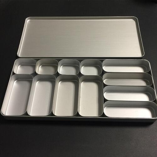 Dental tools,12 cells compartment box,High-temperature box,Dental Instruments