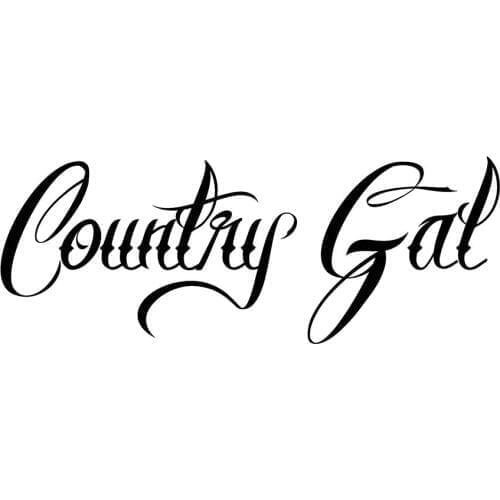 Country Girl Vinyl Sticker Cowboy Girl Music Cute Heart Love Fun Packaging Personality Accessories