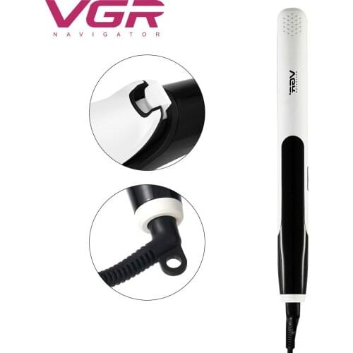 VGR Professional Hair Iron Flat Ceramic Fast Heat Hair Straightener Flat Iron Hair Curler Hair Care Style Tool Beard Straightene