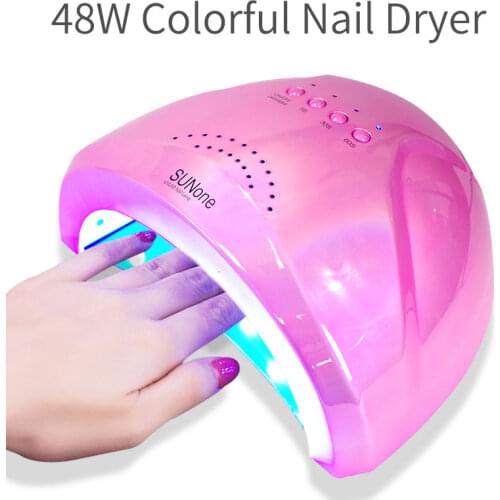 Sun UV LED Gel Lamp Dryer 30 LEDs 24W/48W Adjustable with Smart Sensor Timing Sunone Nail Dryer for Manicure Curing Lamp