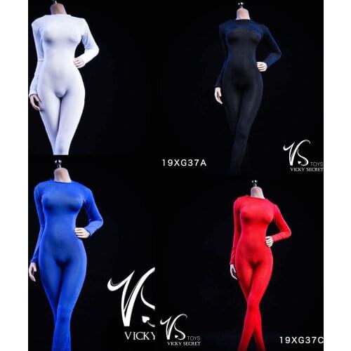 VSTOYS 19XG37 1/6 Scale Female Figure Accessory Sexy Long Sleeved Bodysuit Undercoat Jumpsuit Tights Jump Suits Clothes Model