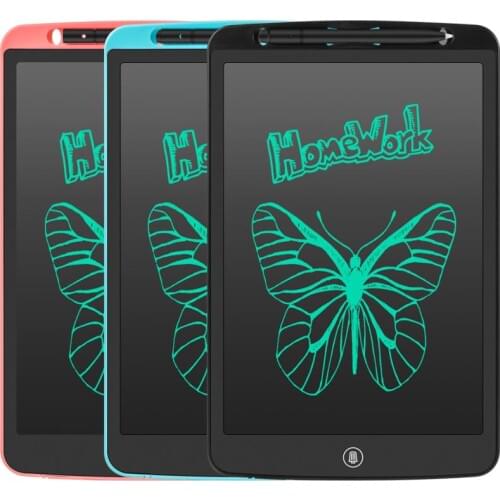 LCD Graphics Writing Tablet 8.5/10/12 Inch Portable Smart Electronic Notepad Drawing Handwriting Board With Thick Pen
