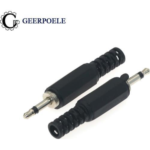 10 pcs/lot DC 2.5MM-2 Octagonal Cap Connectors Male Audio Jack Electric Plug Wire Terminals Adapter