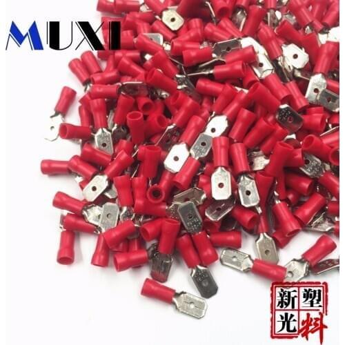 100PCS/Pack FDD2-250 Female Insulated Electrical Crimp Terminal Cable Wiring Wire Connector FDD2.5-250