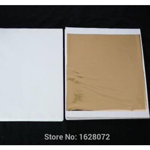 135 X 142 MM 500 sheets Taiwan shiny champagne gold foil leaf anti oxidation artificial Gold Leaf