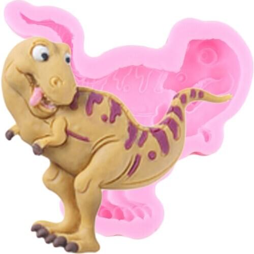 3D Cartoon Dinosaur Silicone Molds Soap Resin Clay Mold Baby Party Fondant Cake Decorating Tools Candy Chocolate Gumpaste Moulds
