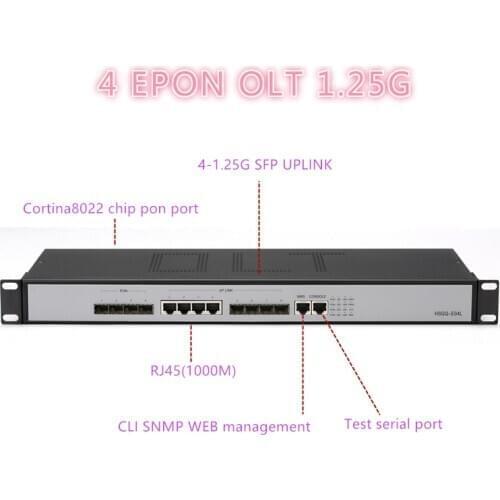 4 pon port 4 SFP slots epon 4 PON port mini ftth fiber optic OLT 4 SFP port PX20+ PX20++ PX20+++ 10/100/1000Mauto-negotiable