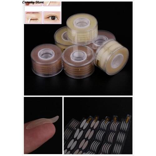 600PCS Eyelid Tape Sticker Invisible Double Fold Eyelid Paste Stripe 6Colors Self-adhesive Natural Eye Tape Makeup Tools