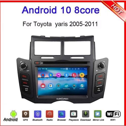 2din special android 10 car dvd player for yaris 2006-2011 car radio gps navi autoradio bluetooth 8core 4+64GB