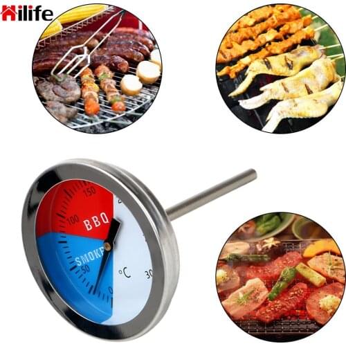 BBQ Smoker Grill Thermometers Stainless Steel Barbecue Thermometer Temperature Gauge 300 Degrees