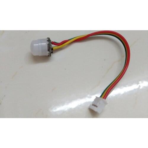 Free shipping 5pc New Mini PIR Sensor Human body sensor module with connect pyroelectric probe PM-3