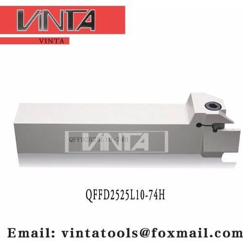 Free shipping QFFD2525L10-74H cnc cutting tools Surface Grooving tool holder matched inserts ZTFD0303-MG