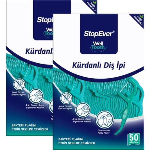 Stopever Well Tooth Kürdanlı Teeth Rope 100 Pcs Economical Packing