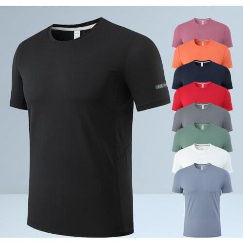 Brand New Mens Quick Drying Running T Shirt Loose Tops Breathable Sports shirt Camping Hiking Cycling T-Shirts S-5XL Asian Size