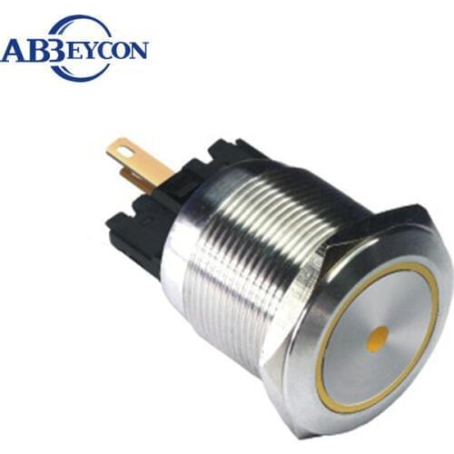 IN39 PA66,IP67 Blue color anti-vandal pushbutton switch with 50000H lamp life LED indicator 22mm