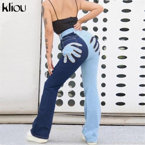 Женские джинсы клеш Kliou China At AliExpress