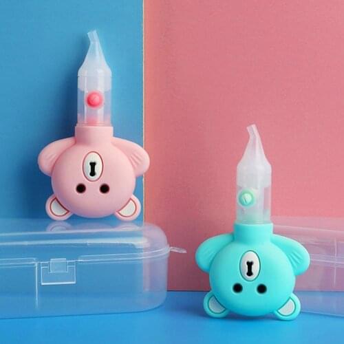 Creative Baby Nasal Aspirator Cartoon Shape Anti-backflow Design Infant Nasal Cleaner Tool Handheld Baby Supplies