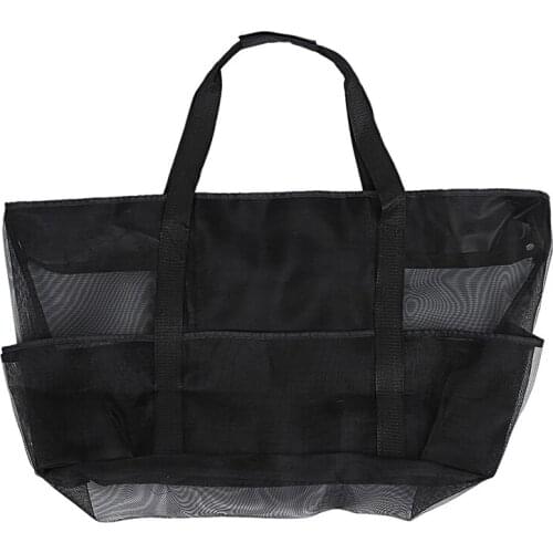 8 Pockets Summer Large Beach Bag for Towels Mesh Durable Beach Bag for Toys Waterproof Underwear Pocket Beach Bag