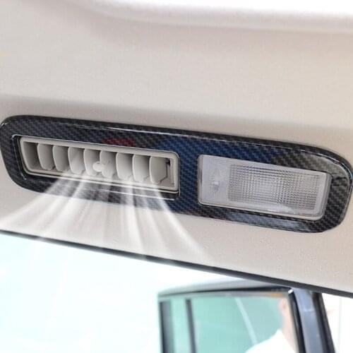 For Mitsubishi Pajero Shogun V80 2007-2019 Accessories ABS Carbon Fiber Interior Rear Roof Air Vent Cover Trim Car Styling
