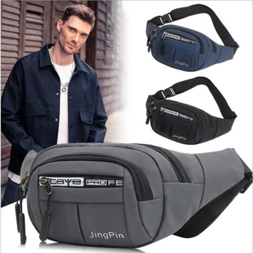 Fashion PU Leather Waist Bags For Men Casual Sports Fanny Pack Belt Bag Unisex Shoulder Bag Waterproof Cell Phone Storage Bag